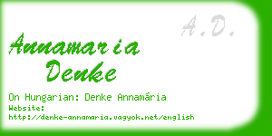 annamaria denke business card
